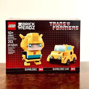 NEW LEGO 40804 BrickHeadz Transformers BumbleBee Robot & Vehicle NIB in Hand